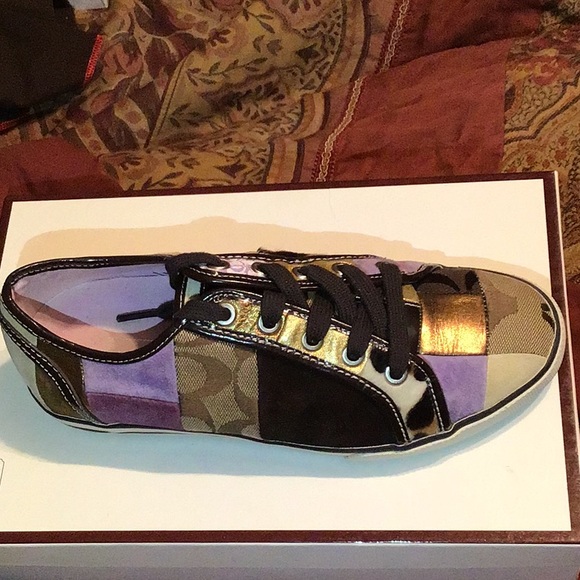 COACH DAWNELL PATCHWORK 💯 AUTHENTIC SNEAKERS - Picture 13 of 14